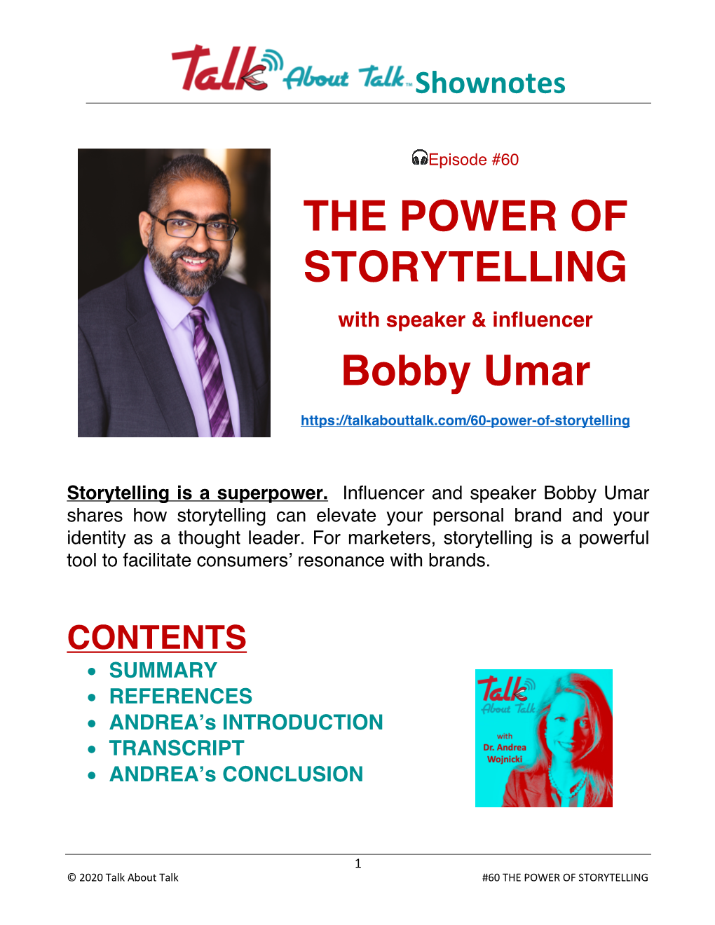 THE POWER of STORYTELLING Bobby Umar