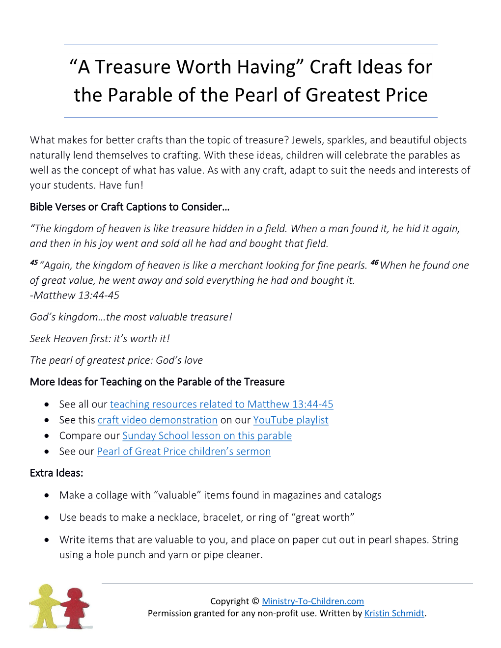 Pearl of Great Price Craft Ideas