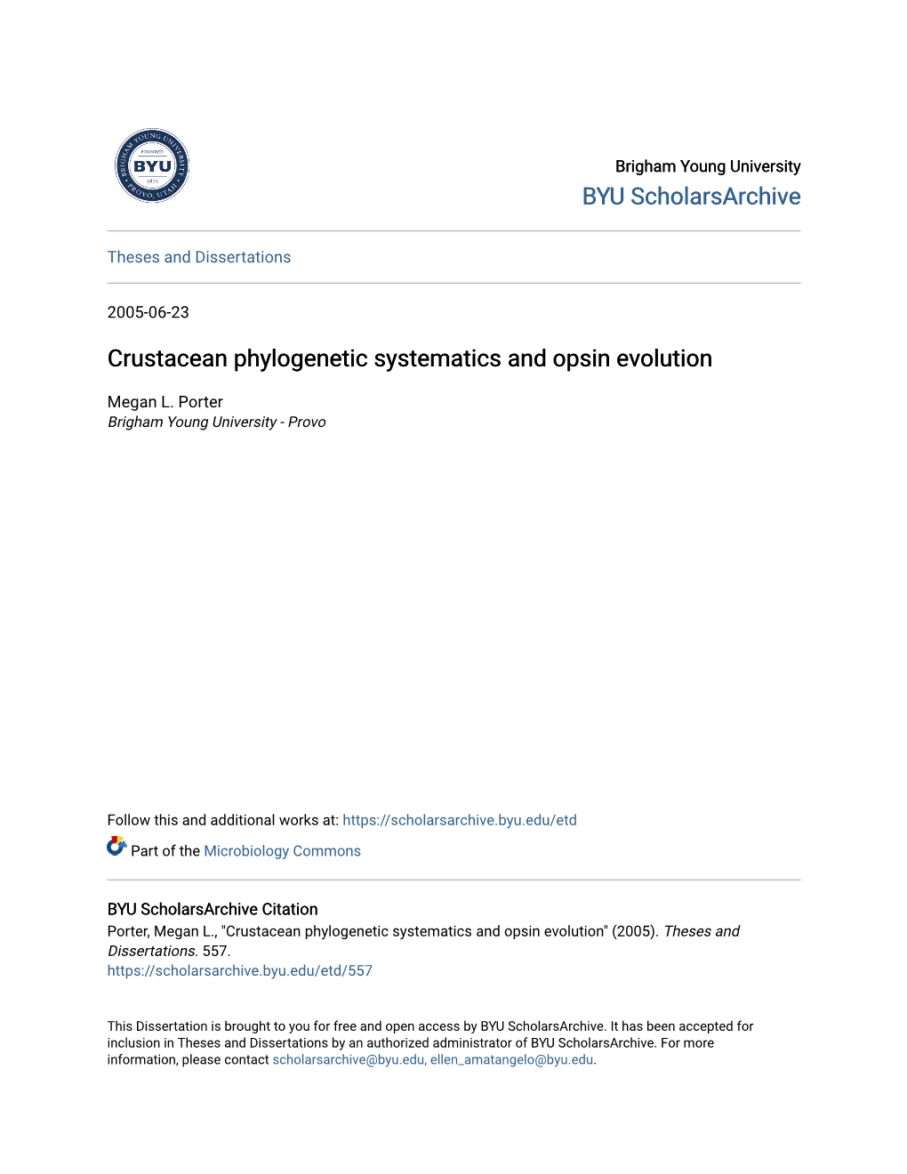 Crustacean Phylogenetic Systematics and Opsin Evolution