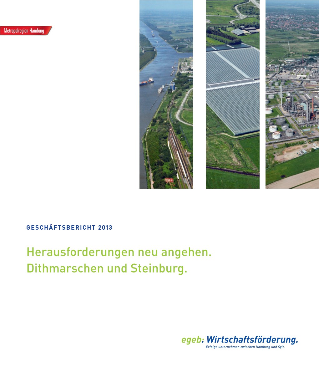 Herausforderungen Neu Angehen. Dithmarschen Und Steinburg. Egeb Jahresbericht2013 5C V9.Qxd 27.02.2014 6:14 Uhr Seite 2