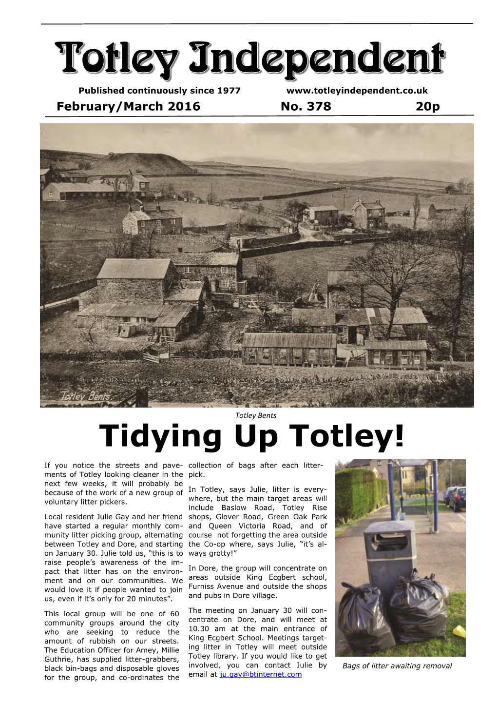 Tidying up Totley!
