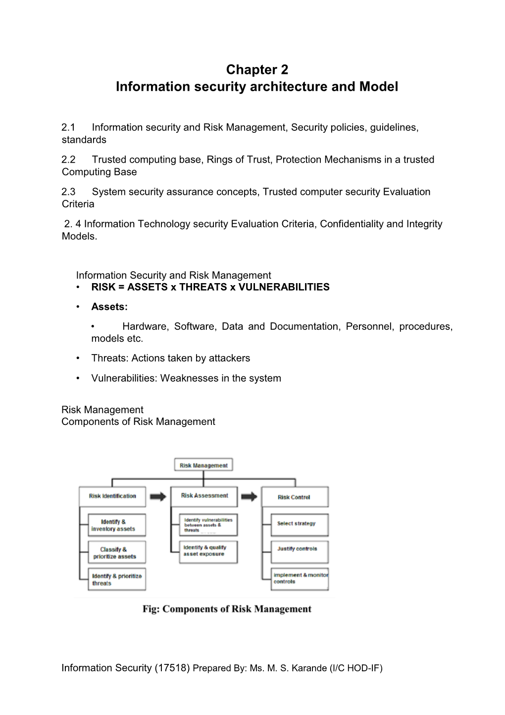 Chapter 2 Information Security Architecture and Model