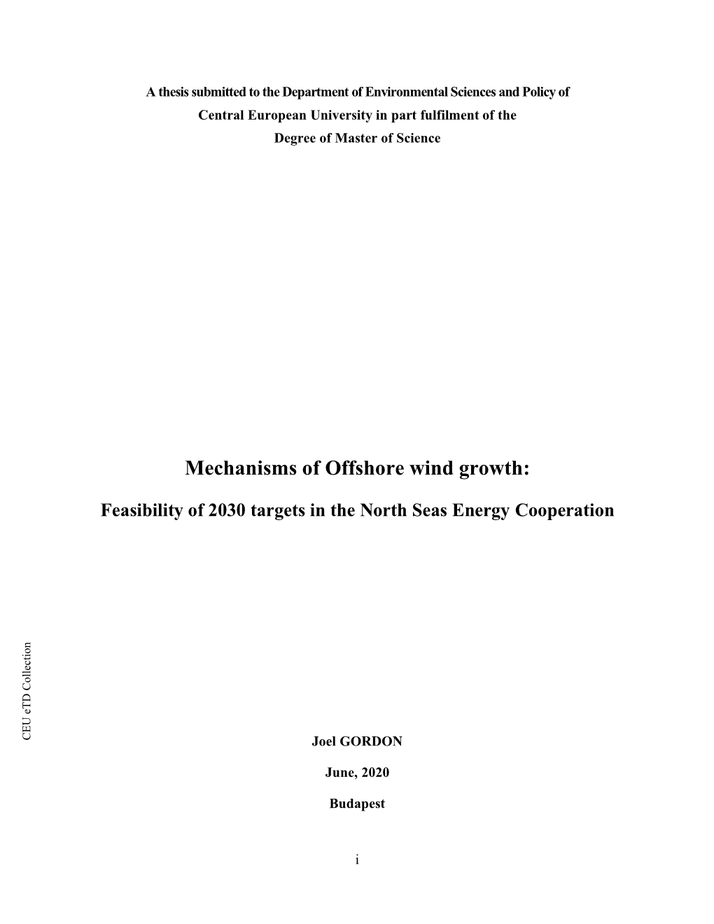 Mechanisms of Offshore Wind Growth