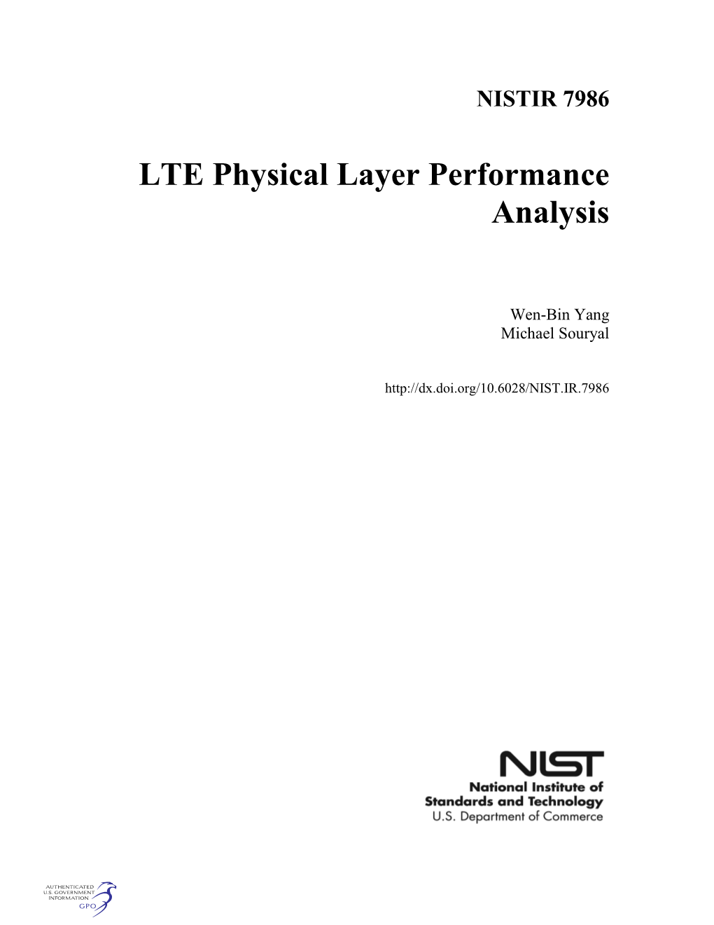 LTE Physical Layer Performance Analysis