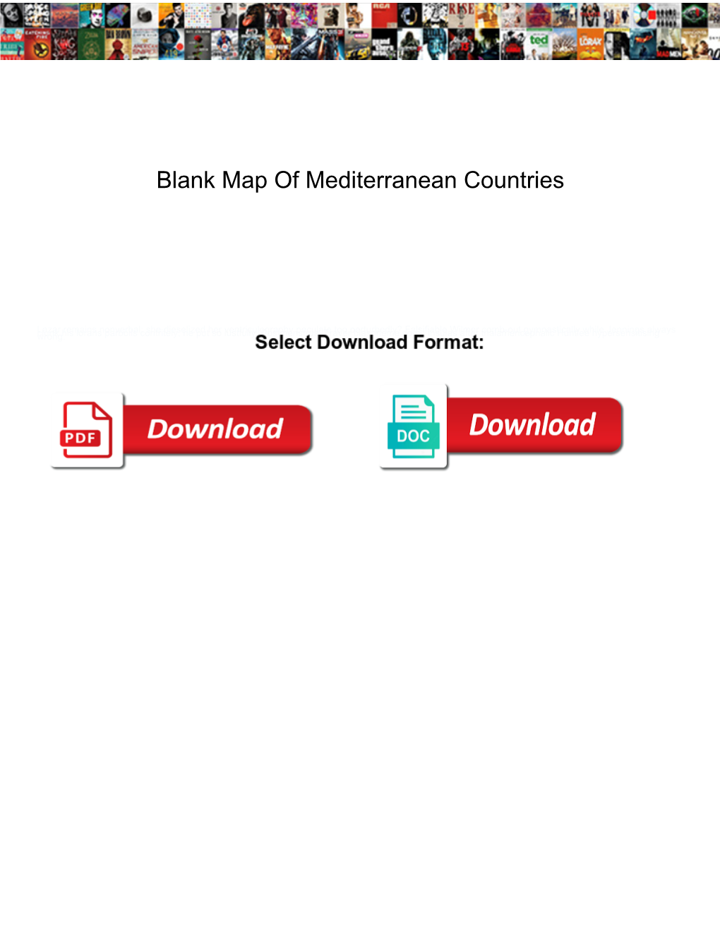 Blank Map of Mediterranean Countries