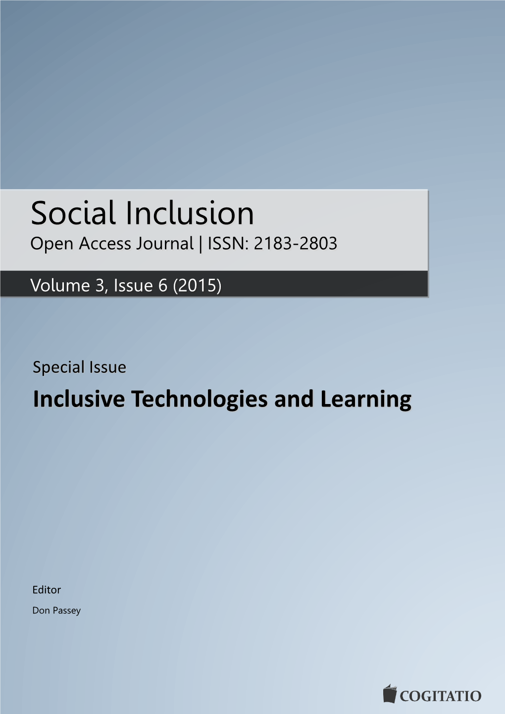 Social Inclusion Open Access Journal | ISSN: 2183-2803