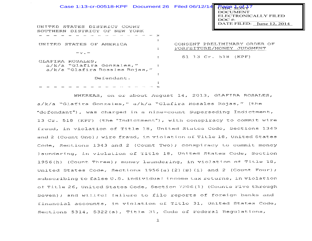 June 12, 2014 Case 1:13-Cr-00518-KPF Document 26 Filed 06/12/14 Page 2 of 17