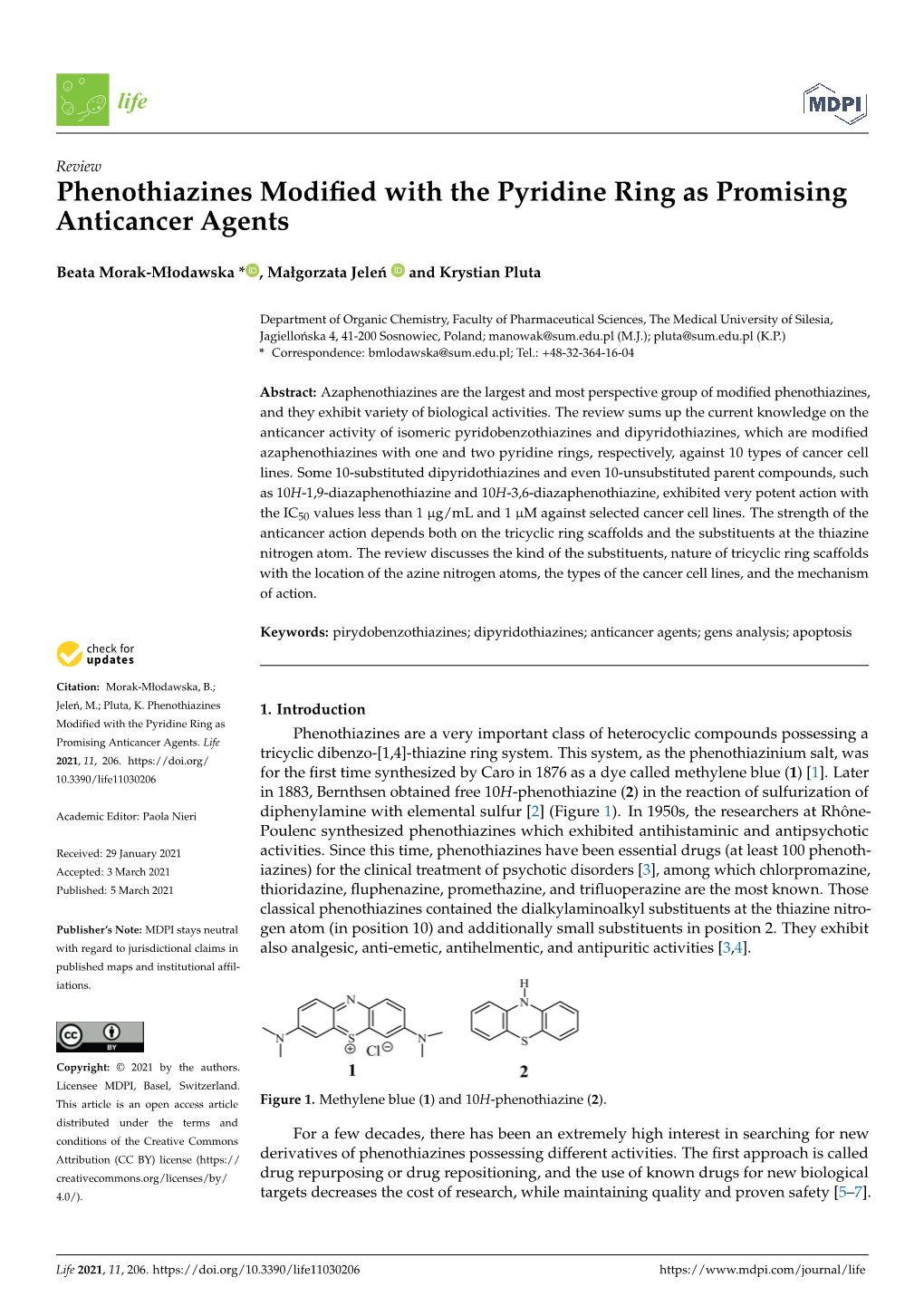 Phenothiazines Modified with the Pyridine Ring As Promising