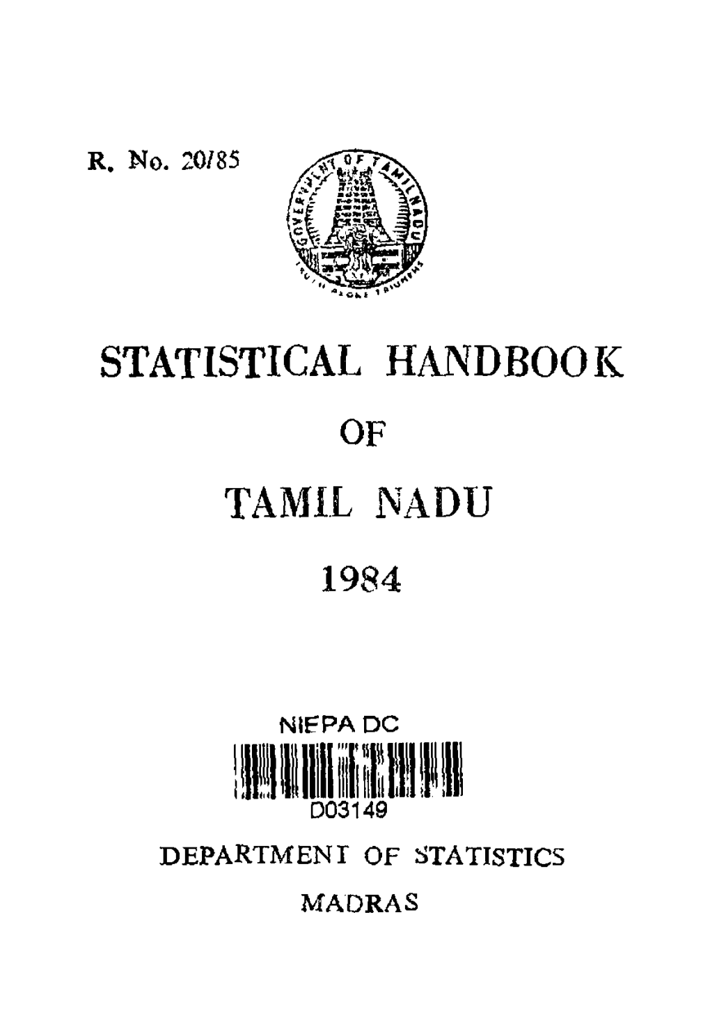 Statistical Handbook Tamil Nadu