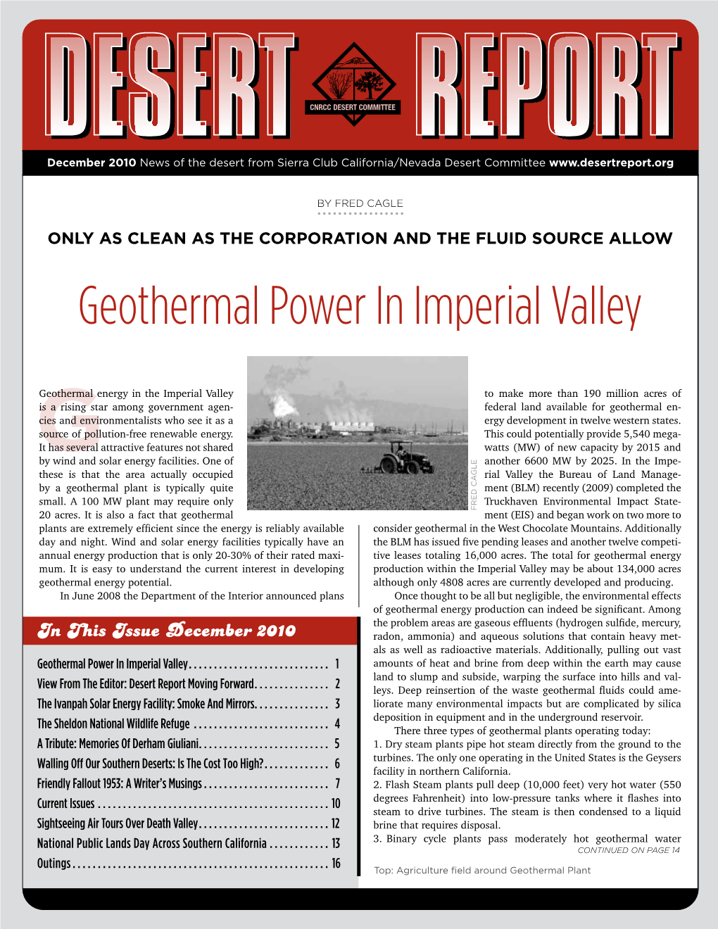 Geothermal Power in Imperial Valley