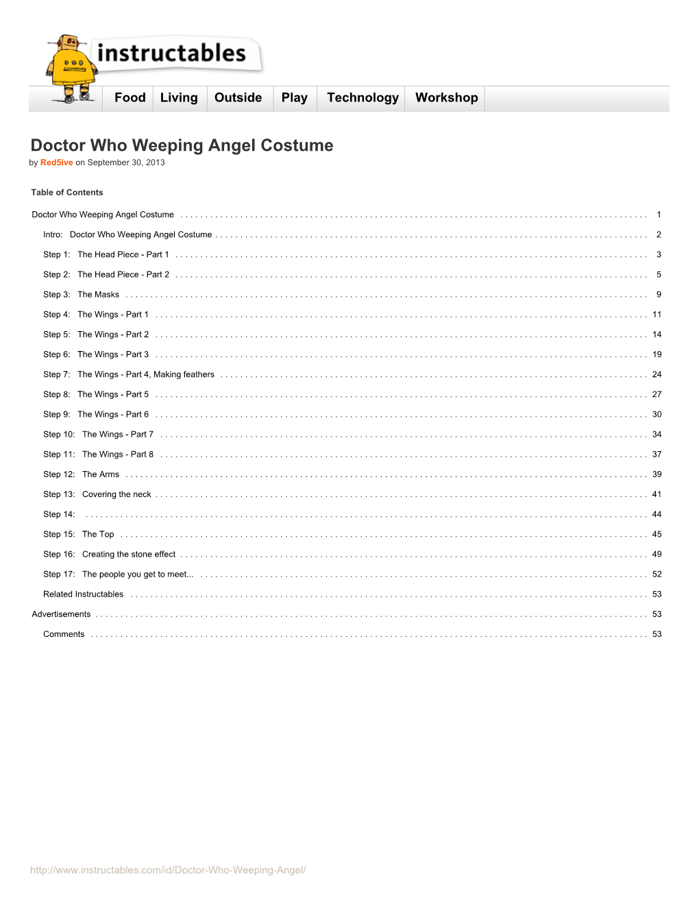 Doctor Who Weeping Angel Costume by Red5ive on September 30, 2013