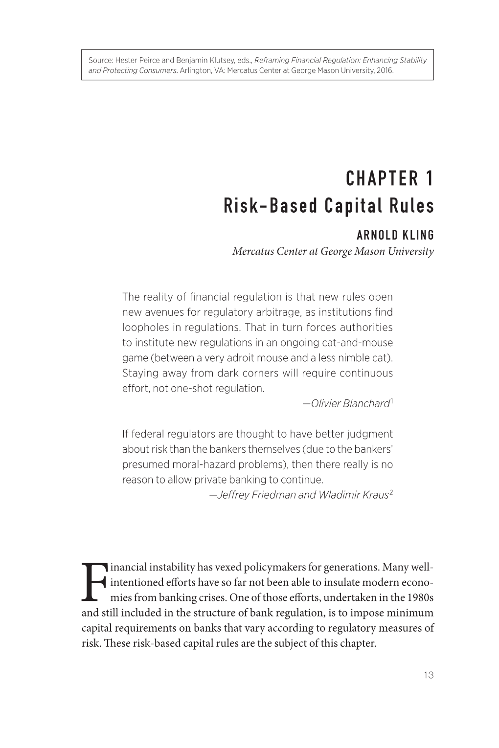 CHAPTER 1 Risk- Based Capital Rules