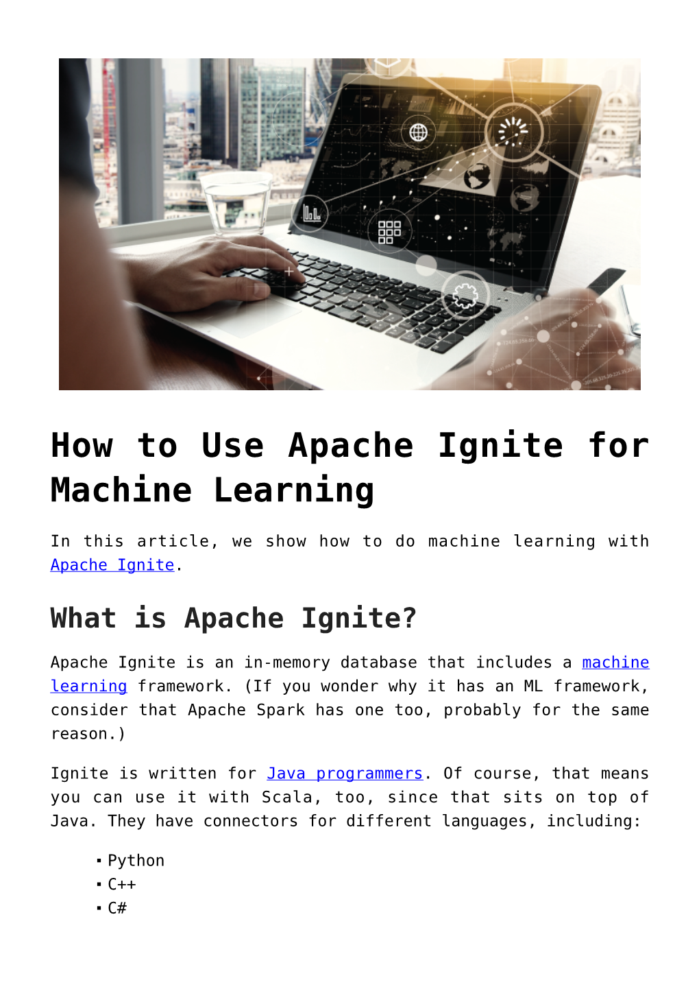 How to Use Apache Ignite for Machine Learning