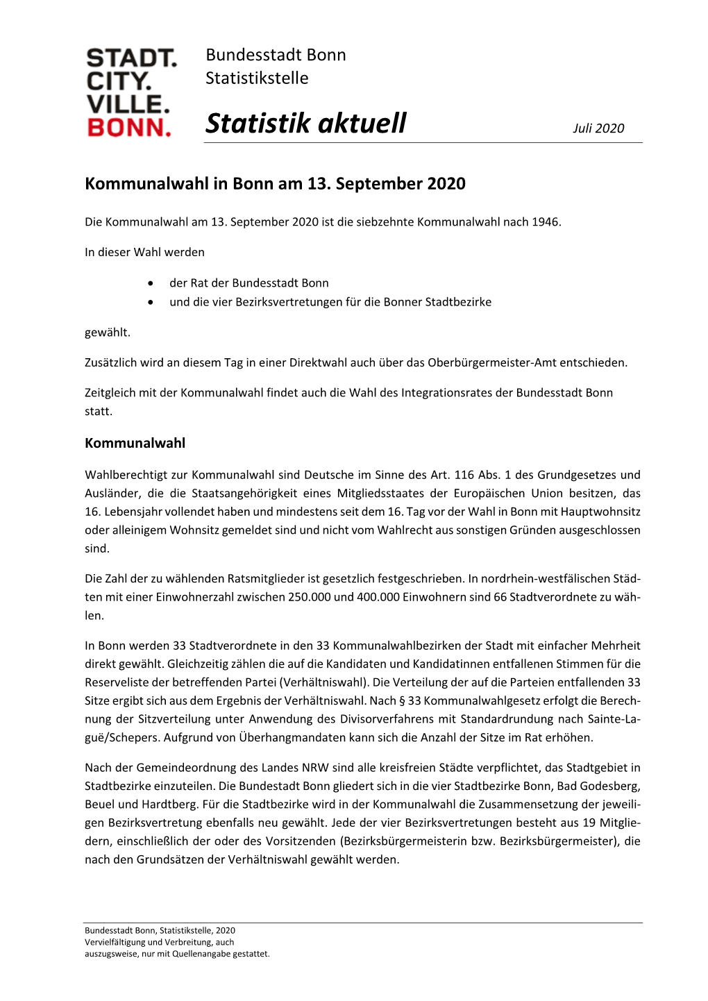 Statistik Aktuell Juli 2020