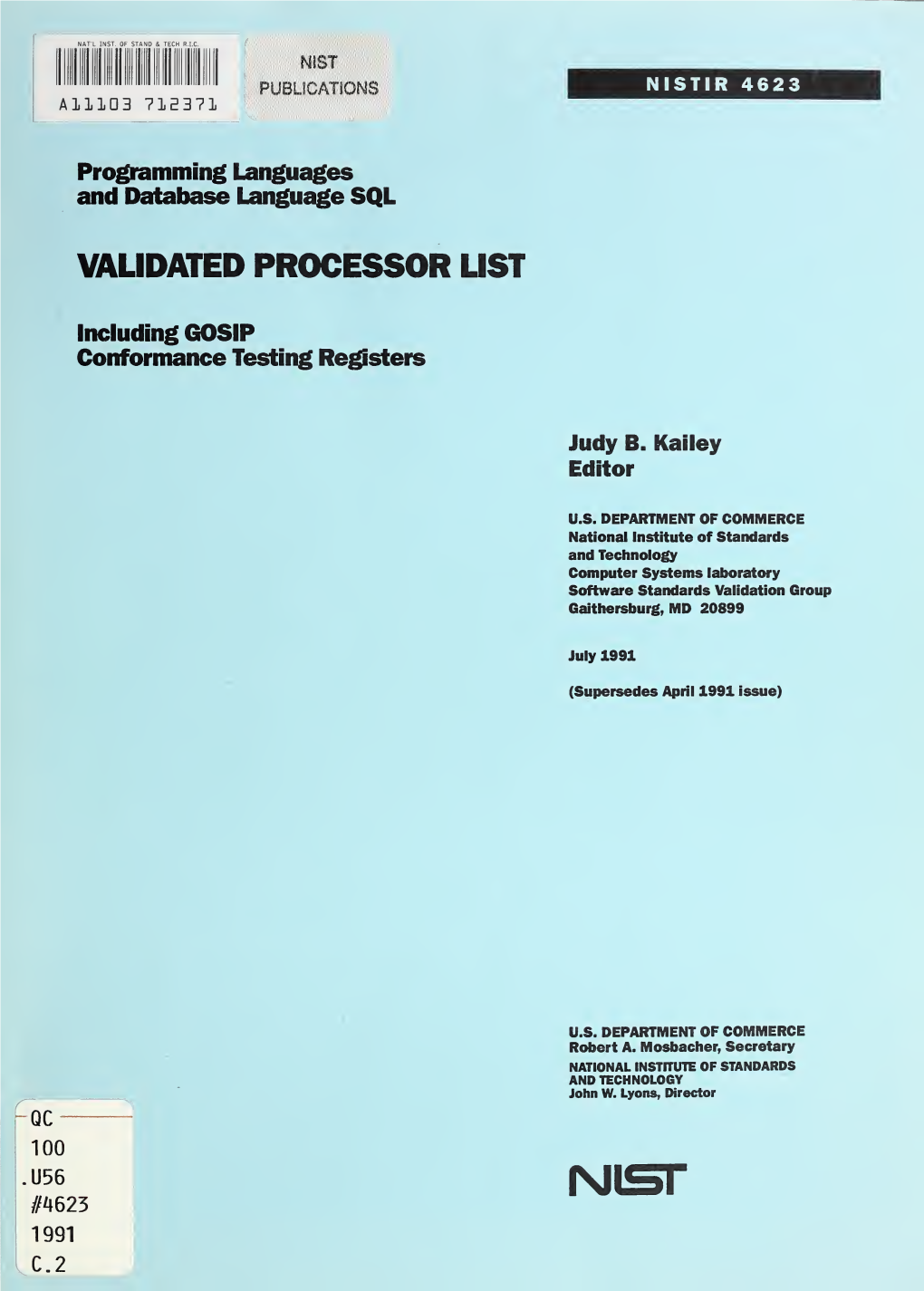 Validated Processor List