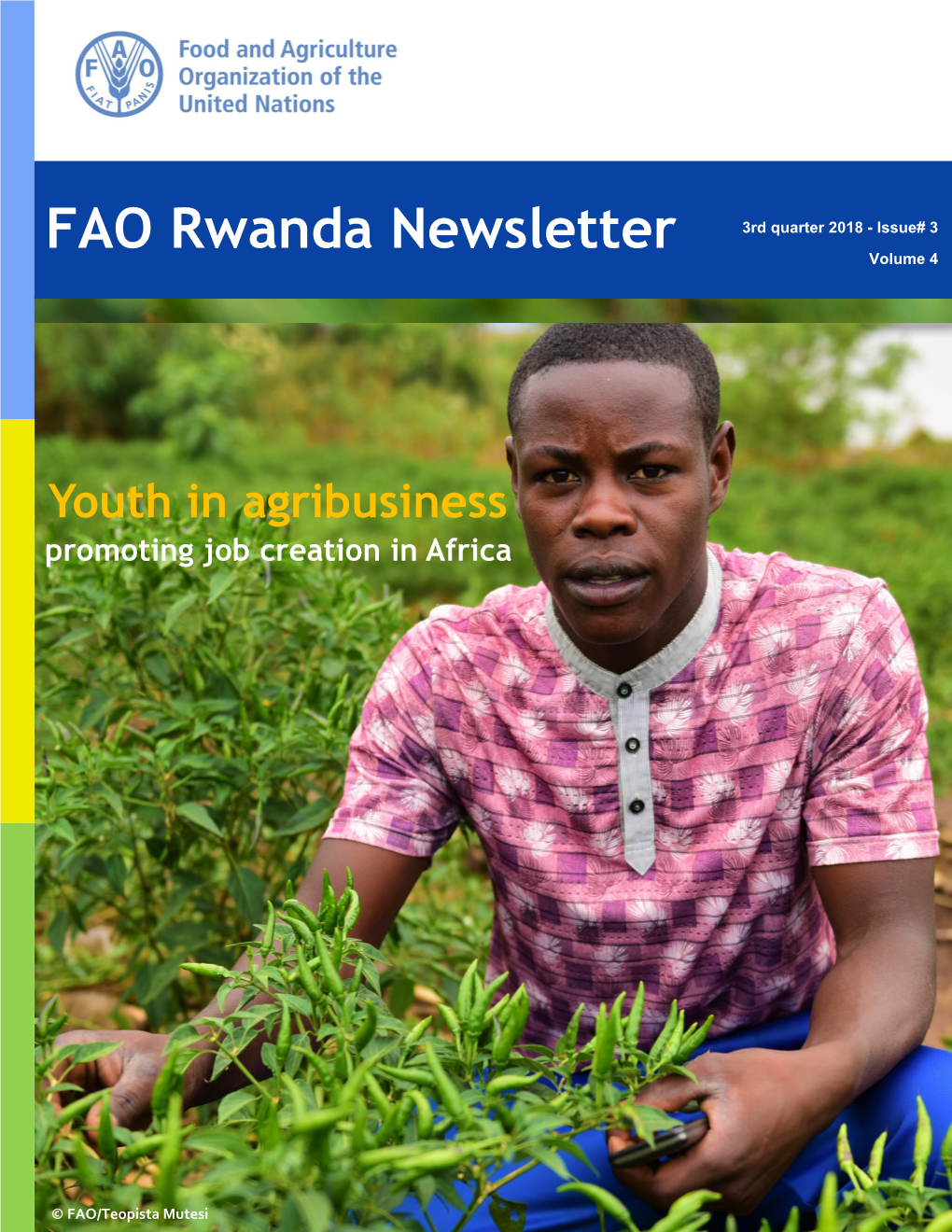 FAO Rwanda Newsletter 3Rd Quarter 2018 - Issue# 3 Volume 4