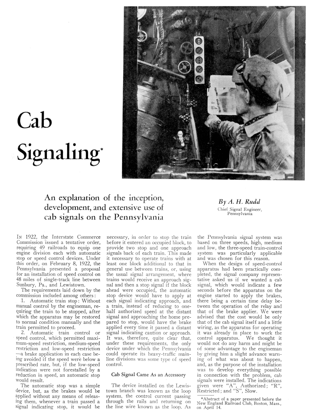 Cab Signaling·