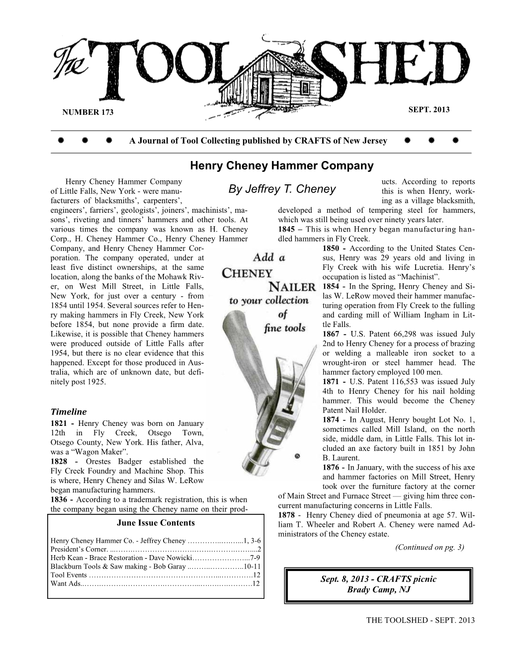 Henry Cheney Hammer Company by Jeffrey T. Cheney