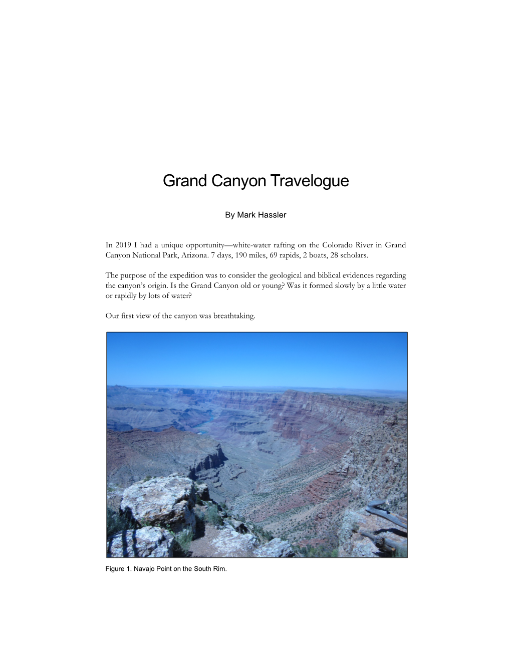 Grand Canyon Travelogue