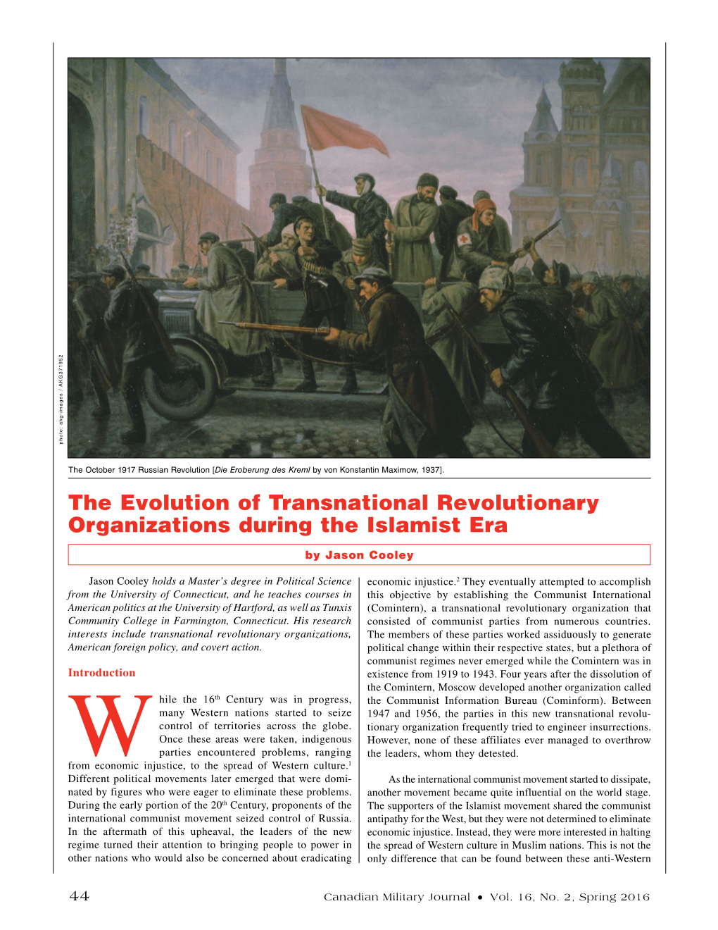 The Evolution of Transnational Revolutionary Organizations During the Islamist Era