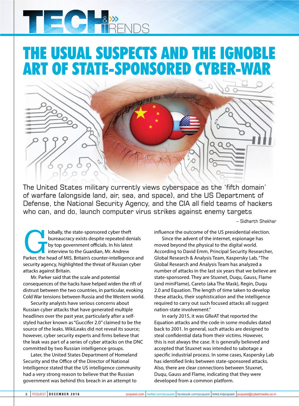 The Usual Suspects and the Ignoble Art of State-Sponsored Cyber-War