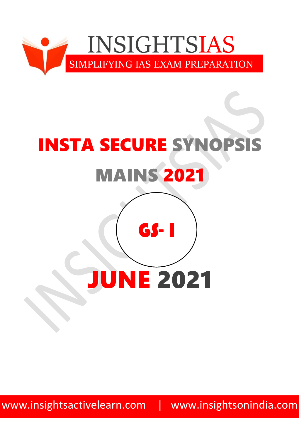 Insta Secure Synopsis Mains 2021