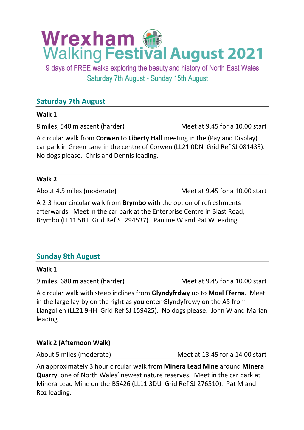 Wrexham Walking Festival 2021 (16 July 2021).Pdf