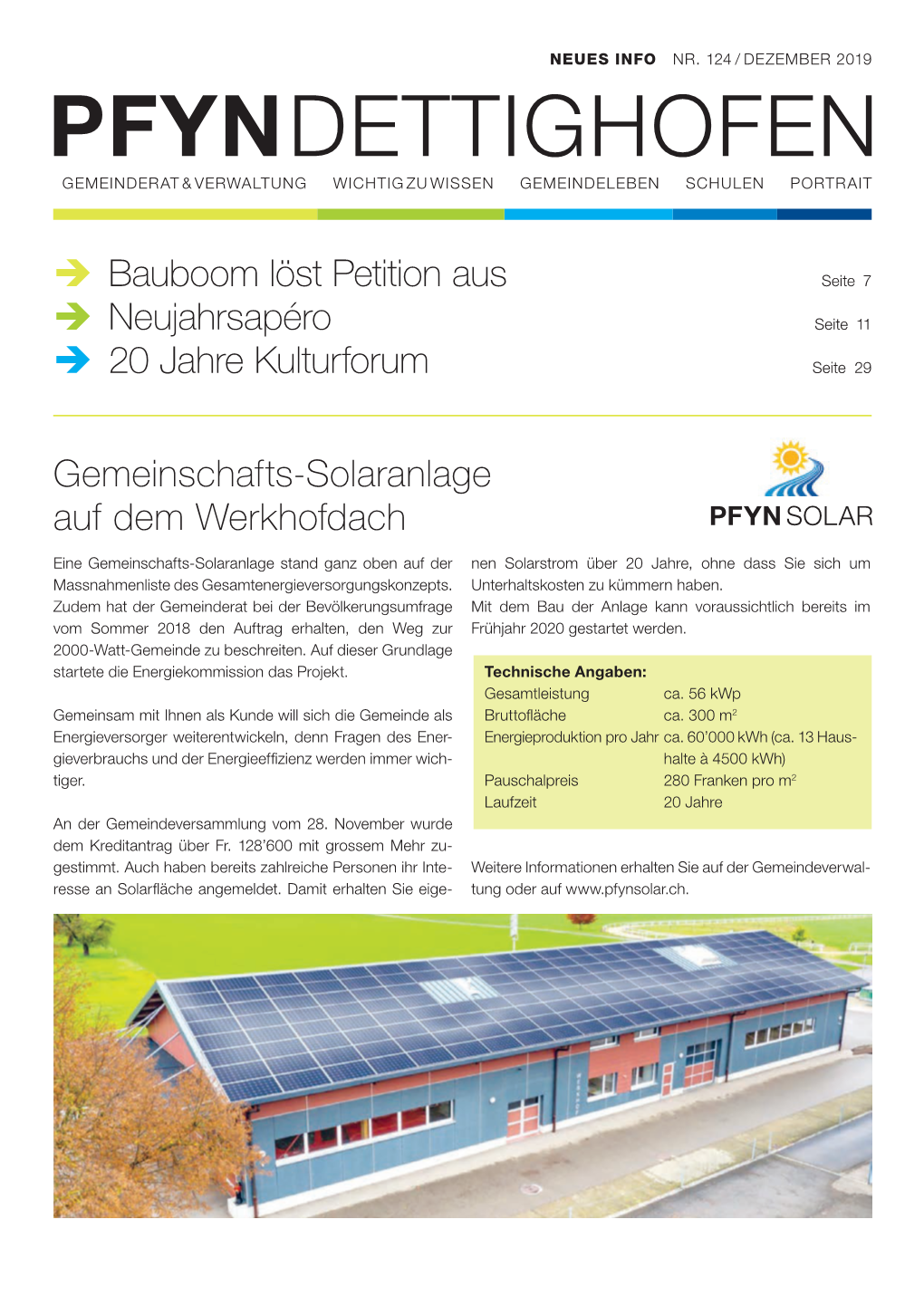 Gemeinschafts-Solaranlage Auf Dem Werkhofdach → Bauboom Löst