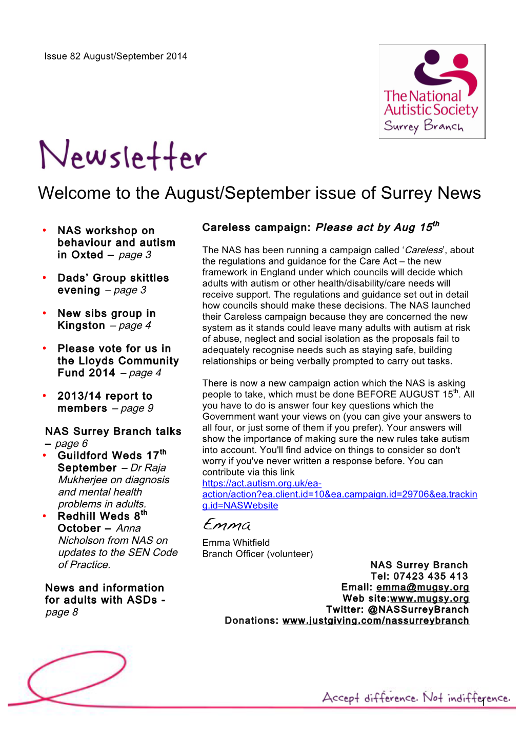 The August/September Issue of Surrey News Emma