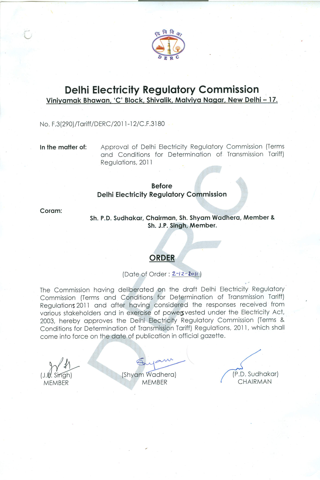 Transmission Tariff Regulations