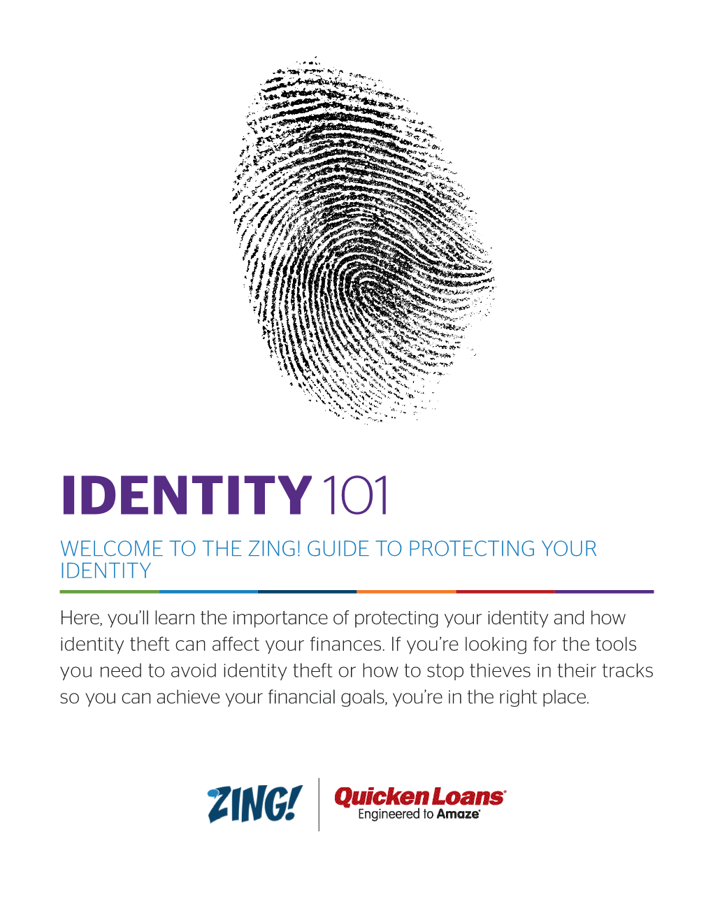 Identity 101 Welcome to the Zing! Guide to Protecting Your Identity