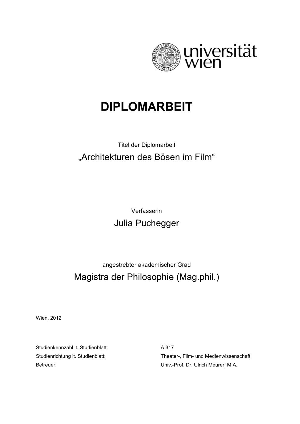 Diplomarbeit