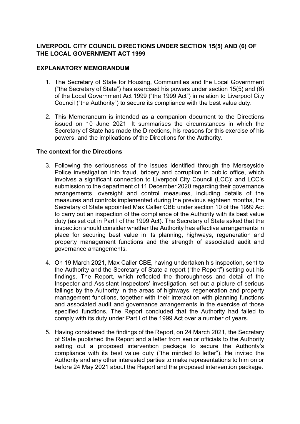 Explanatory Memorandum