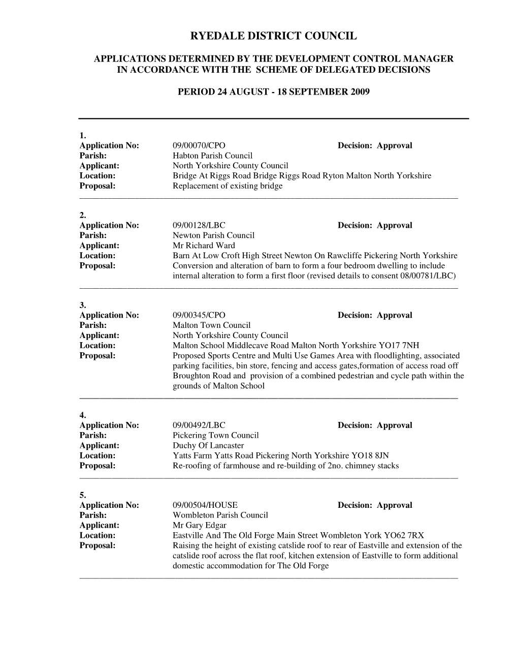 Delegated List , Item 65. PDF 54 KB