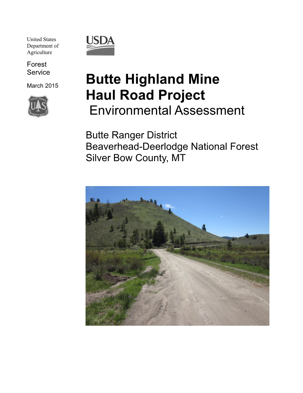 Butte Highland Mine Haul Road Project