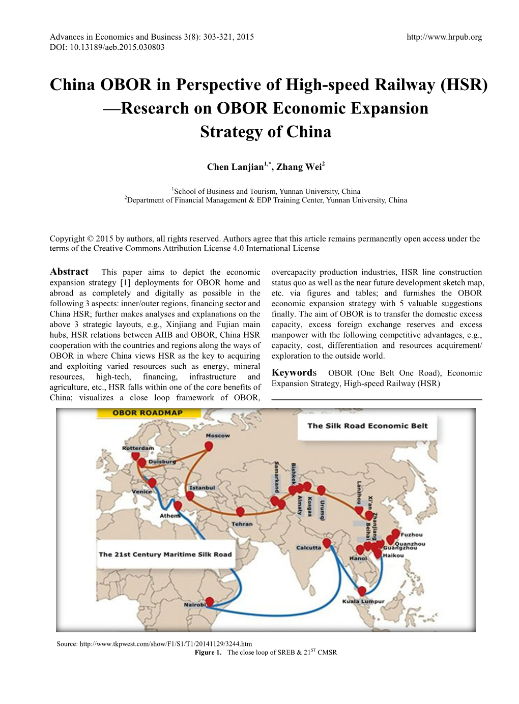 China OBOR in Perspective of High-Speed Railway (HSR) —Research on OBOR Economic Expansion Strategy of China