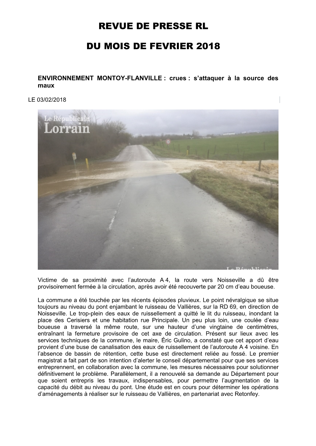 Revue De Presse Rl Du Mois De Fevrier 2018