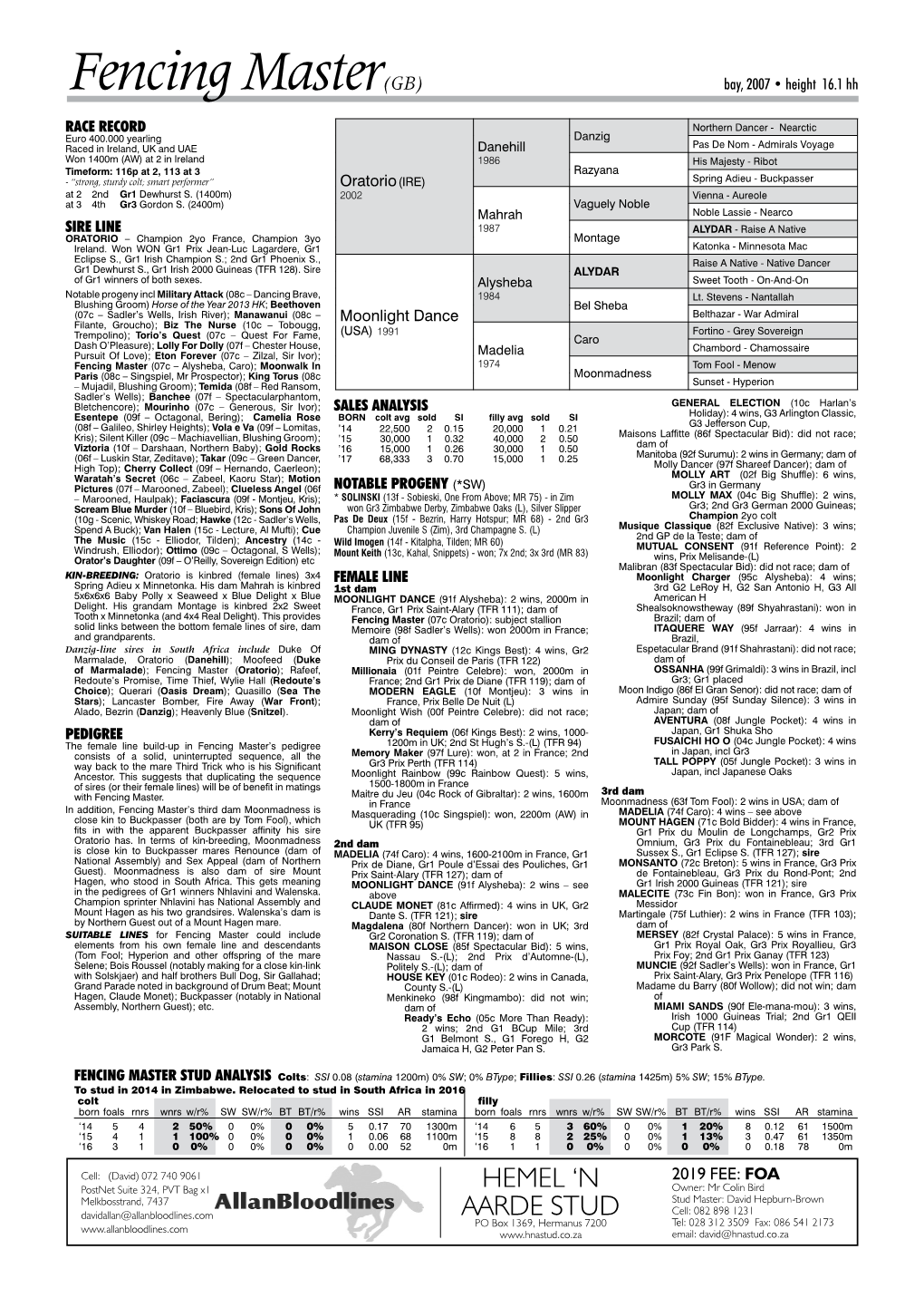 Fencing Master(GB) Bay, 2007 • Height 16.1 Hh