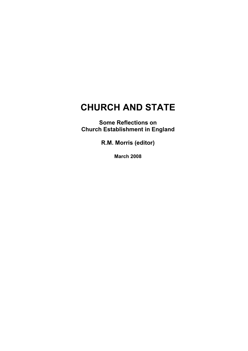 Church and State