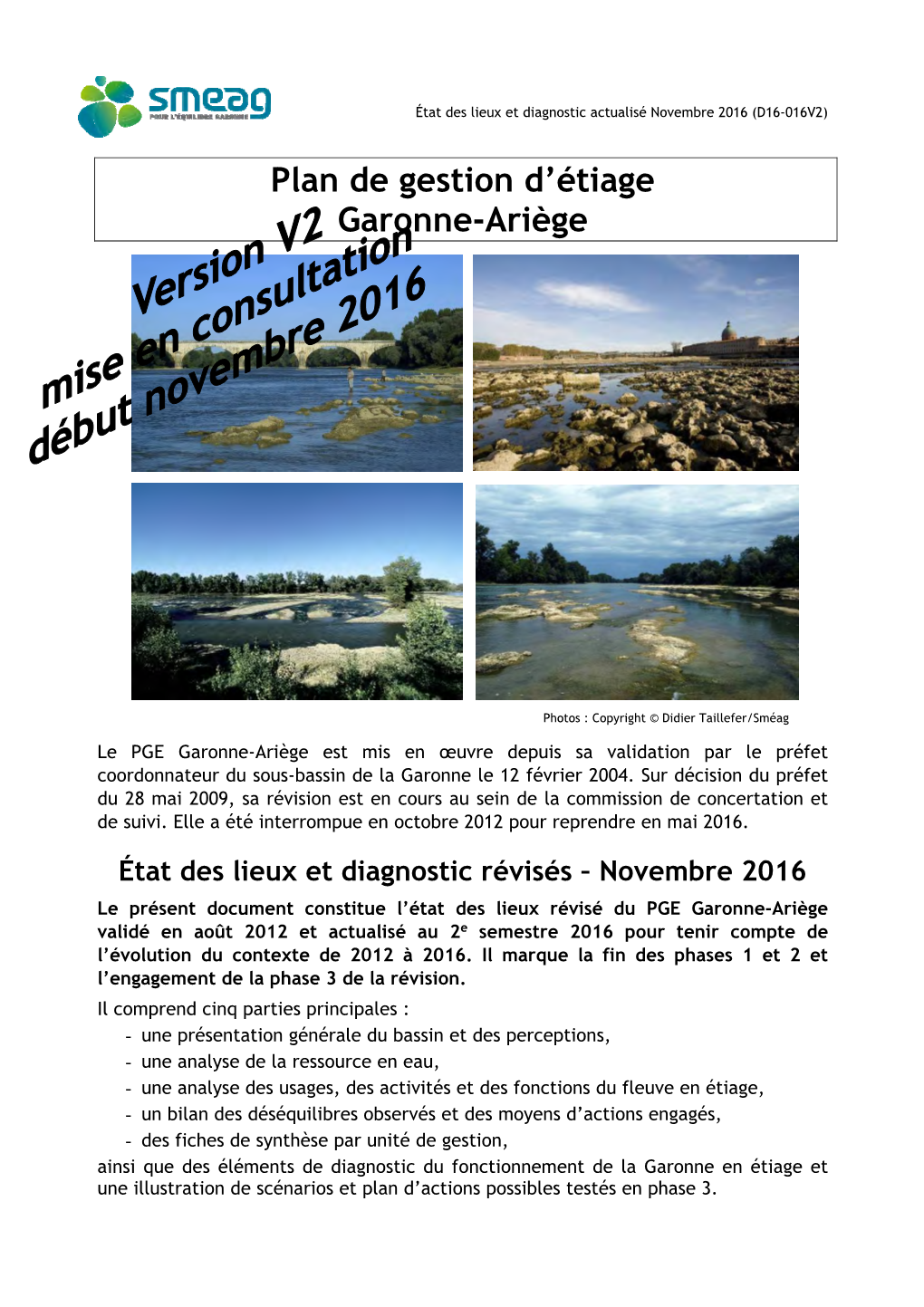 Plan De Gestion D'étiage Garonne-Ariège