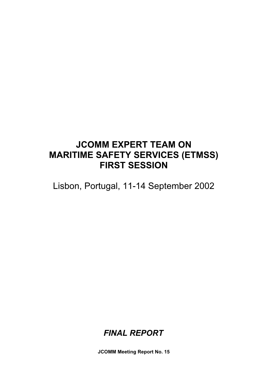 Jcomm Expert Team On