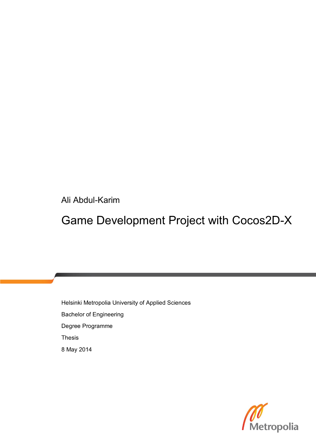 Game Development Project with Cocos2d-X