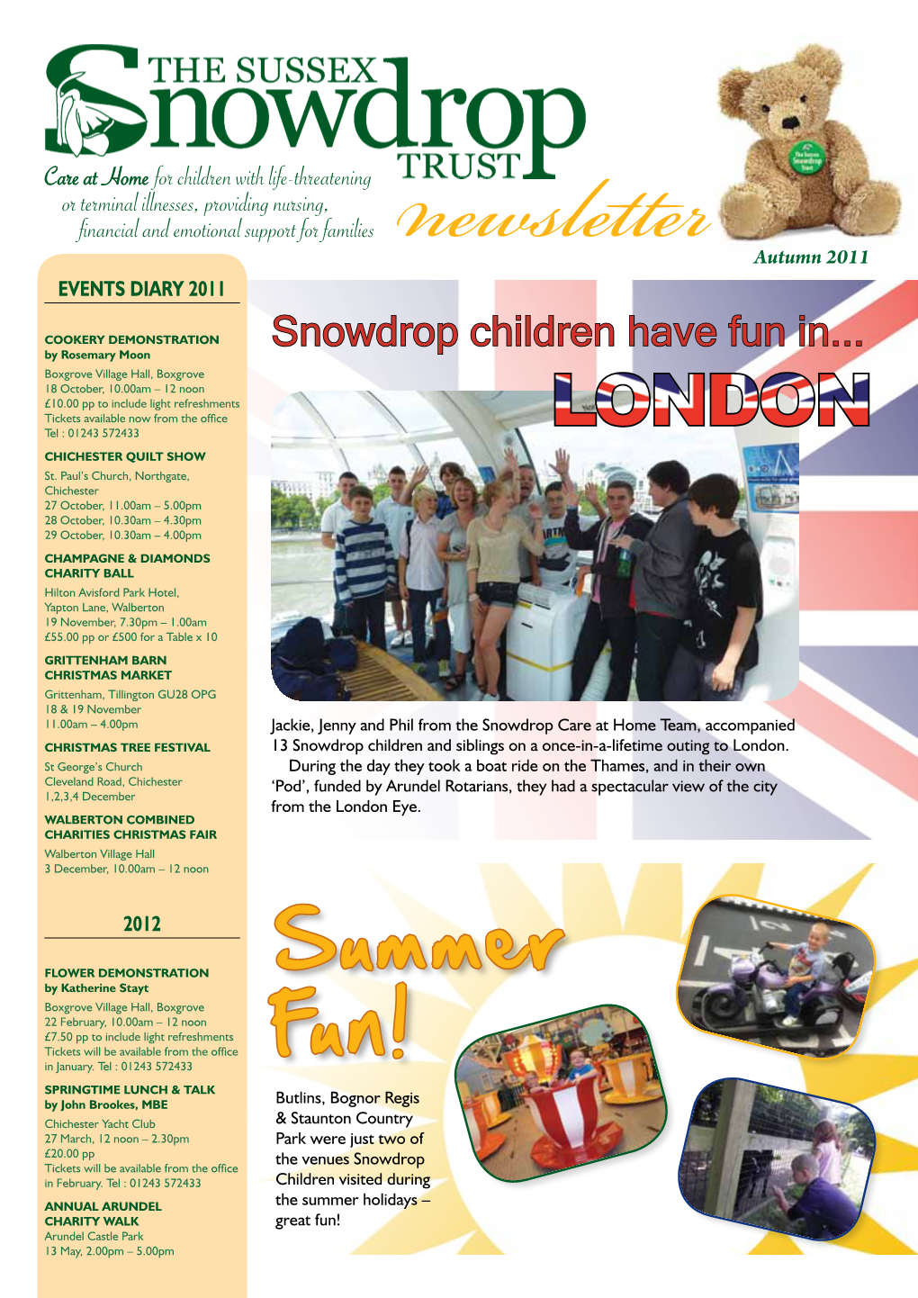 Snowdrop Trust Newsletter Autumn 2011
