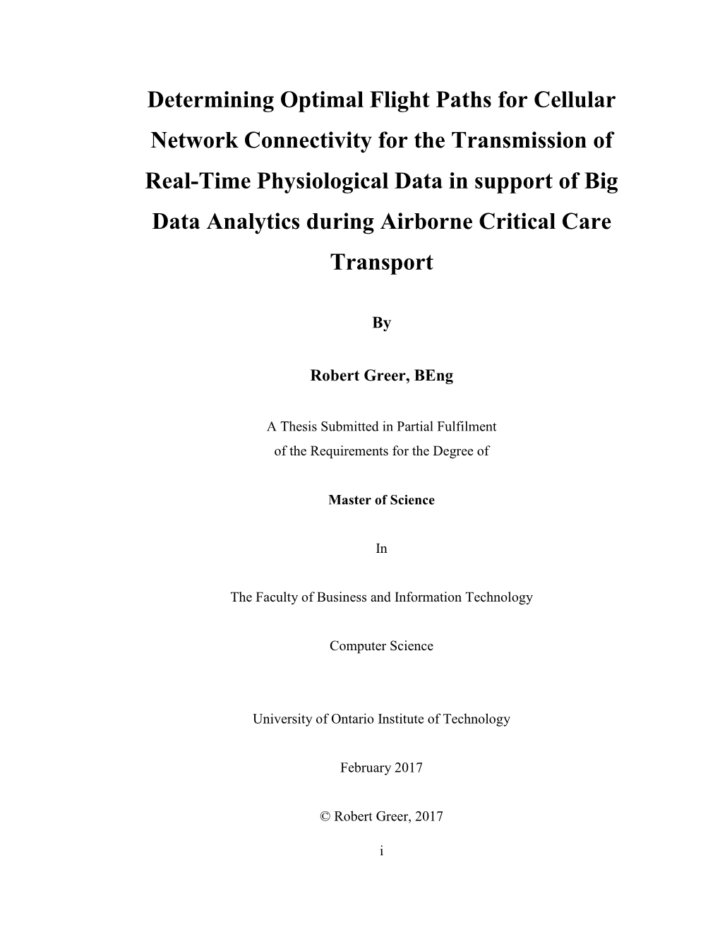 Determining Optimal Flight Paths for Cellular Network Connectivity for the Transmission of Real-Time Physiological Data in Suppo