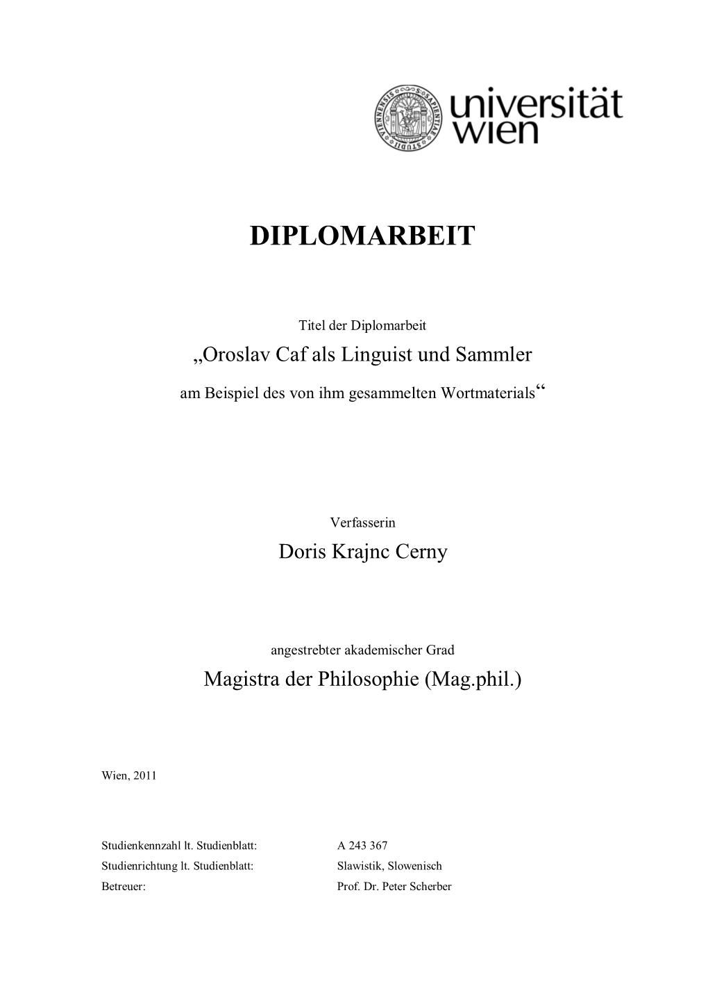 Diplomarbeit