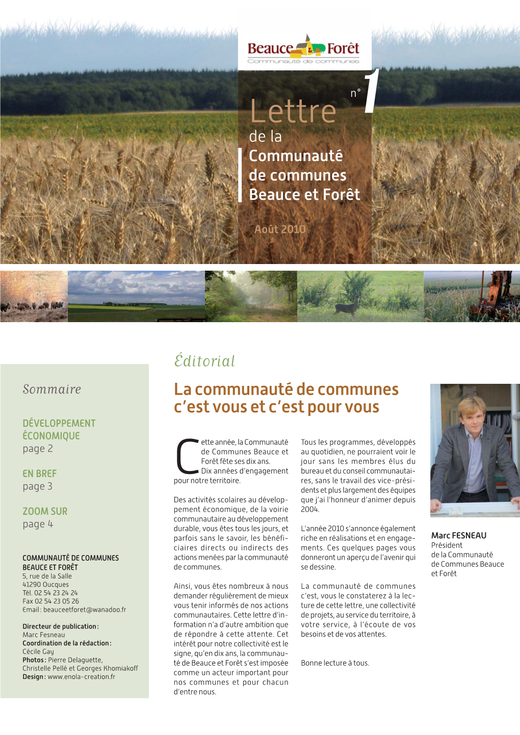 Lettre 1 De La Communauté De Communes Beauce Et Forêt