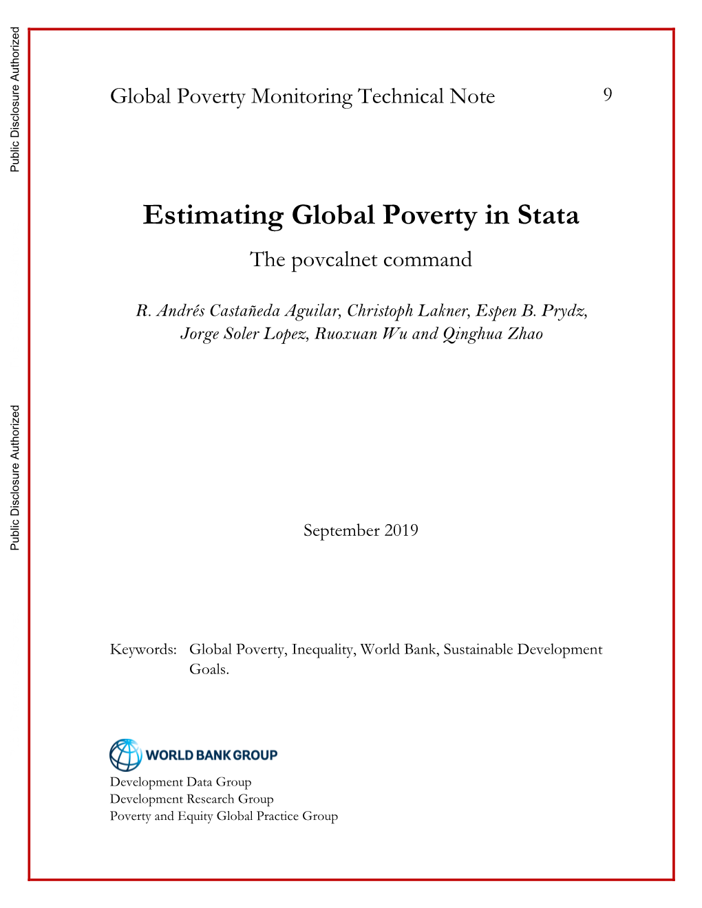 Estimating Global Poverty in Stata