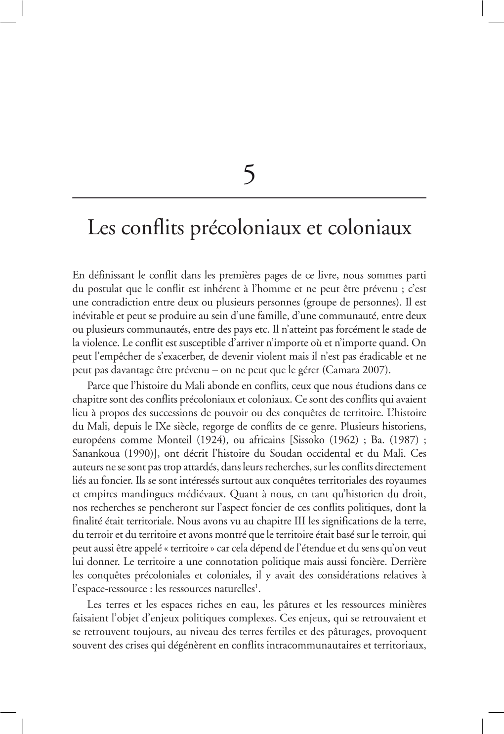 Les Conflits Précoloniaux Et Coloniaux