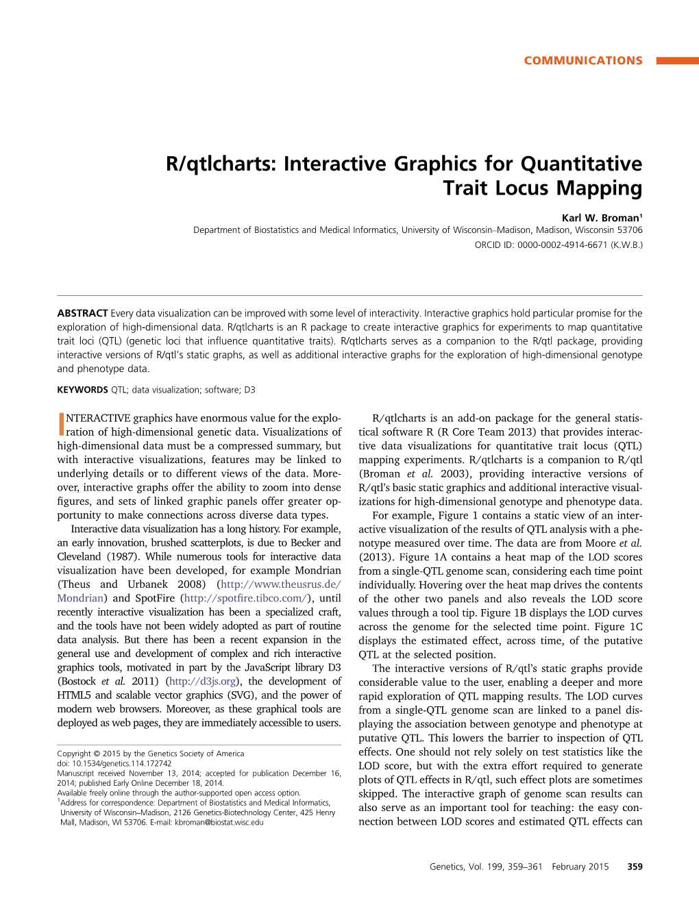 Interactive Graphics for Quantitative Trait Locus Mapping