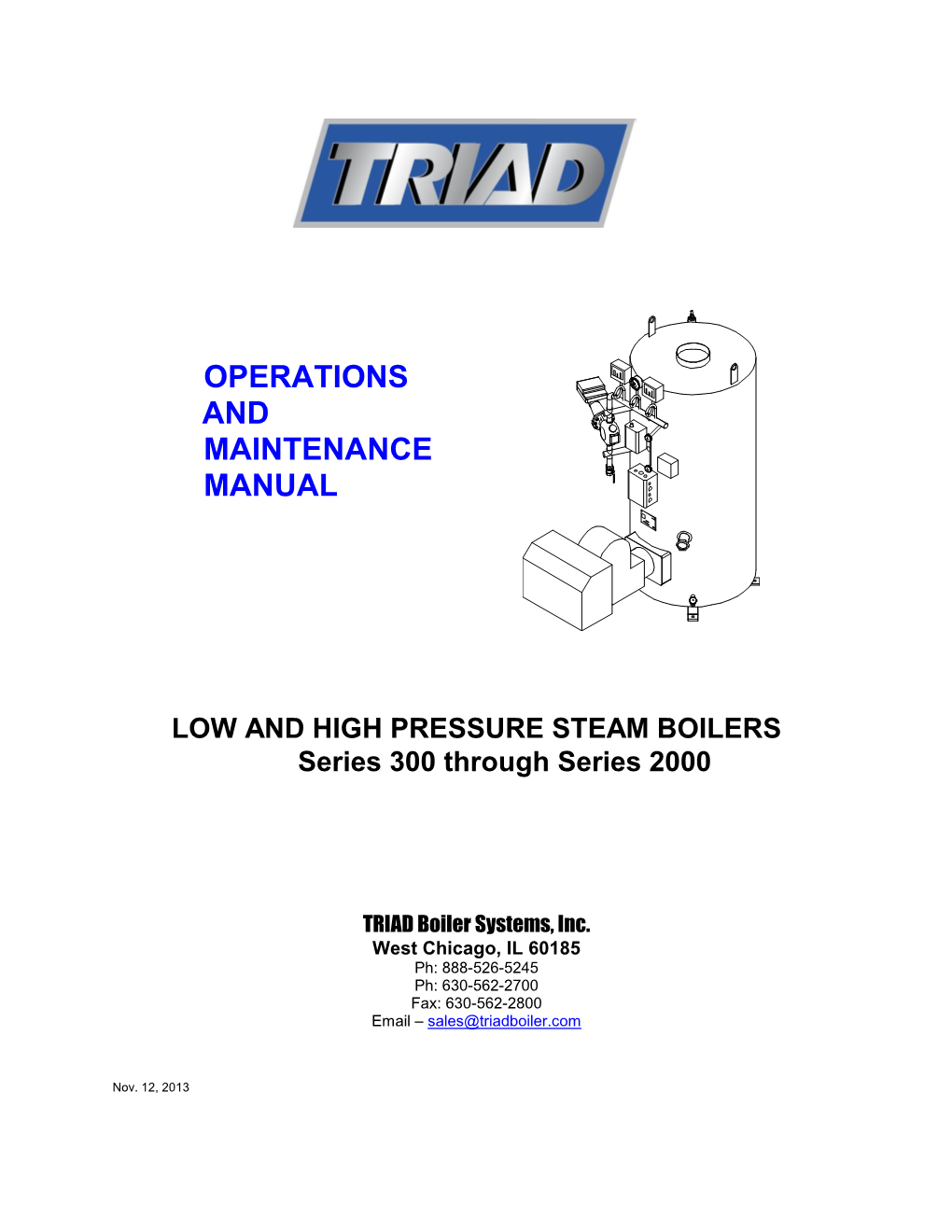Triad Vertical Steam Boilers